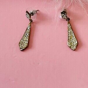 Charming Charlie Women’s Triangle Rhinestones Dangling Earrings